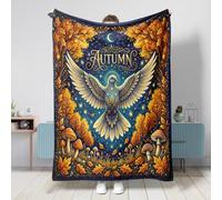 Fall Doves Bird Blanket 50x60 Inch, Holiday Luxury Forest Trees Soft Cozy Flannel Throw Blankets for Couch Bed Beach Travel, Autumn Home Sofa Decor