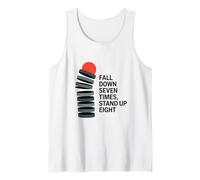 Fall Down Seven Times Stand Up Eight Japanese Proverb Men Tank Top