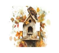 Fall Eagle Bird Decorative Light Switch Cover Wall Plate 2 Gang Double Toggle, Autumn Birdhouse Maple Leaf Electrical Faceplate for Kitchen Bathroom, Fun Switchcover Decor