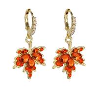 Fall Earrings for Women, Alloy Delicate Maple Leaf Earrings Shining Autumn Jewelry Fall Accessories for Women Thanksgiving Party