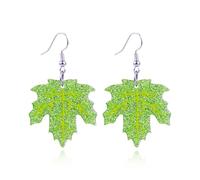 Fall Earrings for Women Cute Fall Turkey Maple Leaf Pumpkin Dangle Earrings Glitter Wooden Sunflower Eaarring Thanksgiving Autumn Jewelry Gifts Outfits Accessories, L, Metal, No Gemstone