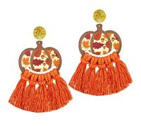 Fall Earrings for Women Thanksgiving Earrings Cute Turkey Pumpkin Thanksgiving Drop Dangle Earrings Colorful Handmade Tassel Fall Earrings Autumn Festival Jewelry Gift, Resin Acrylic Polyester, No