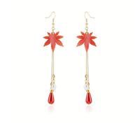Fall Earrings for Women Thanksgiving Maple Leaf Earrings Autumn Leaf Jewelry Thanksgiving Jewelry Fall Accessories, Brass, brass