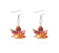 Fall Earrings for Women Thanksgiving Maple Leaf Earrings Autumn Leaf Jewelry Thanksgiving Jewelry Fall Accessories, Brass, brass