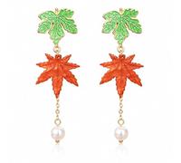 Fall Earrings for Women Thanksgiving Maple Leaf Earrings Trendy Jewelry Gifts Fall Outfits 2025, Metal, No Gemstone