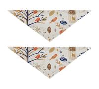 Fall Elements Pet Neck Scarf Soft and Light Skin 2 Pcs for Outdoor Wear Pets Want to Ddress Up 25 1 × 9 8in