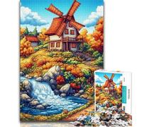 Fall Farm Jigsaw Puzzles for Teenagers 1000 Piece Puzzle,Learning Educational Toy for Is Ideal As A Gift for The Whole Family (75x50cm)
