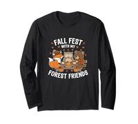Fall Fest with Forest Friends - Funny Thanksgiving Long Sleeve T-Shirt