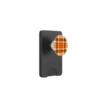 fall festive checker harvest orange brown red autumn plaid PopSockets PopWallet for MagSafe