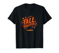 Fall Fighter: Autumn Warrior Embraces Seasonal Change T-Shirt, Men, Black, XXL
