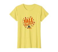 Fall Fighter: Autumn Warrior Embraces Seasonal Change T-Shirt, Women, Lemon, 3XL
