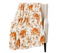 Fall Fleece Throw Blanket: Velvety Soft, Durable Plush Accent for Bed or Couch (Vintage Harvest, 50 x 70 inches)