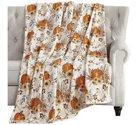 Fall Fleece Throw Blanket: Velvety Soft, Durable Plush Accent for Bed or Couch (Vintage Harvest, 50 x 70 inches)