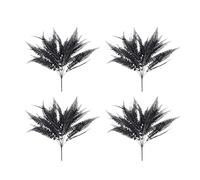 Fall Flower Arrangements Artificial Plastic Material Long Term Use Shrub Fern Potted 4/ 12pc Vase Flowers Artificial Tall (A, One Size)