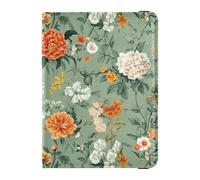 Fall Flowers Sage Green Passport and Vaccine Card Holder Combo Passport Case Travel Documents Wallet Passport Holder for Men and Women Waterproof