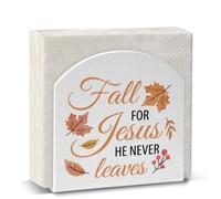 Fall for Jesus Acrylic Cocktail Napkin Holder Fall Coffee Table Decor