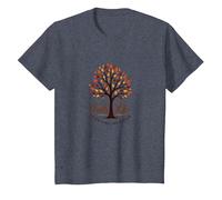 Fall for Jesus: Faith Like Falling Leaves Christian Quote T-Shirt, Kids, Heather Blue, 2 Years