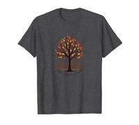 Fall for Jesus: Faith Like Falling Leaves Christian Quote T-Shirt, Men, Dark Heather Grey, XXL