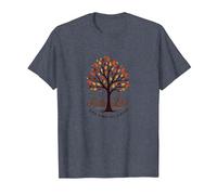 Fall for Jesus: Faith Like Falling Leaves Christian Quote T-Shirt, Men, Heather Blue, 5XL