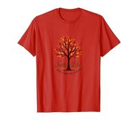 Fall for Jesus: Faith Like Falling Leaves Christian Quote T-Shirt, Men, Red, XXL