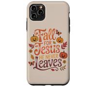 Fall for Jesus Funny Christian Autumn Leaf Pumpkin Leaves Case for iPhone 11 Pro Max