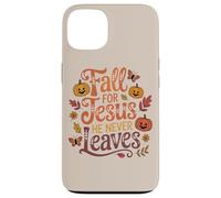 Fall for Jesus Funny Christian Autumn Leaf Pumpkin Leaves Case for iPhone 13