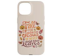 Fall for Jesus Funny Christian Autumn Leaf Pumpkin Leaves Case for iPhone 15