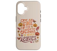Fall for Jesus Funny Christian Autumn Leaf Pumpkin Leaves Case for iPhone 16