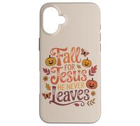 Fall for Jesus Funny Christian Autumn Leaf Pumpkin Leaves Case for iPhone 16 Plus
