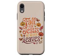 Fall for Jesus Funny Christian Autumn Leaf Pumpkin Leaves Case for iPhone XR