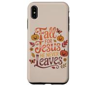 Fall for Jesus Funny Christian Autumn Leaf Pumpkin Leaves Case for iPhone XS Max
