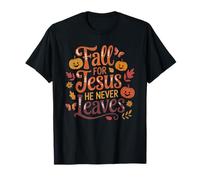 Fall for Jesus Funny Christian Autumn Leaf Pumpkin Leaves T-Shirt