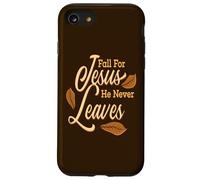 Fall For Jesus He Never Leaves Awesome Christian Autumn Case for iPhone SE (2020) / 7/8