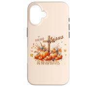 Fall for Jesus He Never Leaves Christian Autumn Case for iPhone 16
