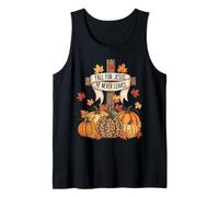 Fall for Jesus He Never Leaves Christian Autumn Pumpkin Tank Top