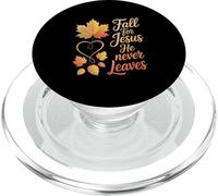 Fall For Jesus He Never Leaves - Christian Halloween PopSockets PopGrip for MagSafe