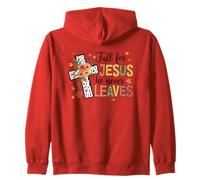 Fall For Jesus He Never Leaves Cross Zip Hoodie