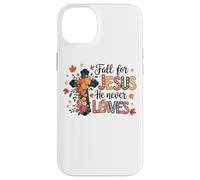 Fall For Jesus He Never Leaves Faithful Cross Case for iPhone 14 Plus
