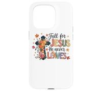 Fall For Jesus He Never Leaves Faithful Cross Case for iPhone 15 Pro