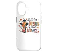 Fall For Jesus He Never Leaves Faithful Cross Case for iPhone 17