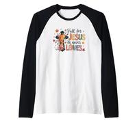 Fall For Jesus He Never Leaves Faithful Cross Raglan Baseball Tee