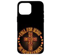Fall For Jesus He Never Leaves Graphic Christian Design Case for iPhone 16 Pro Max
