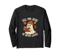 Fall for Jesus - HE Never Leaves (Leafs) Long Sleeve T-Shirt