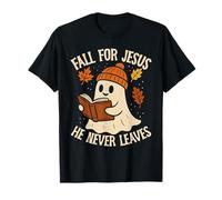 Fall for Jesus - HE Never Leaves (Leafs) T-Shirt