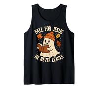 Fall for Jesus - HE Never Leaves (Leafs) Tank Top