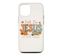 Fall For Jesus He Never Leaves Pumpkin Flower Maple Leaves Case for iPhone 12/12 Pro