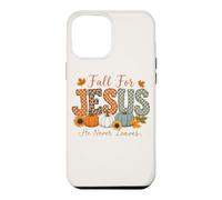 Fall For Jesus He Never Leaves Pumpkin Flower Maple Leaves Case for iPhone 12 Pro Max