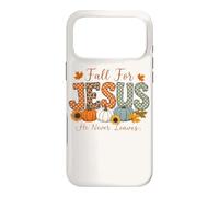 Fall For Jesus He Never Leaves Pumpkin Flower Maple Leaves Case for iPhone 17 Pro Max