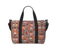 Fall Fox Printed Women's Tote Bag Portable Crossbody Bag Suitable for Gym Workouts Commuting and Travel