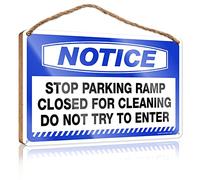 Fall Front Door Decor Notice Stop Parking Ramp Closed For Cleaning Do Not Try To Enter Wooden Sign Funny Bathroom Decor Funny Bathroom Signs(23X35CM)
